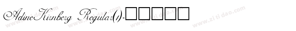 AdineKirnberg Regular(1)字体转换